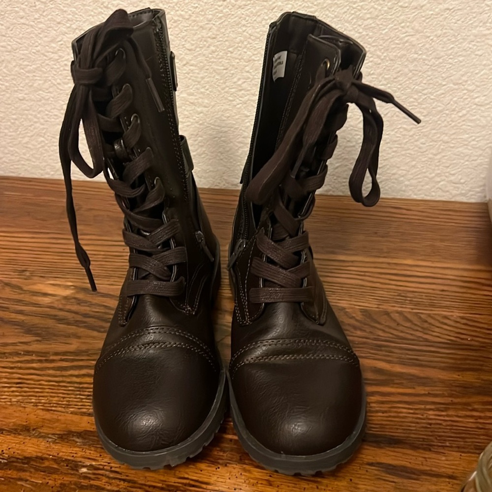 Dark Brown Combat Boots